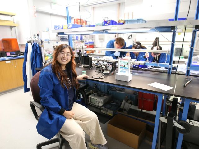 Smiling in a lab